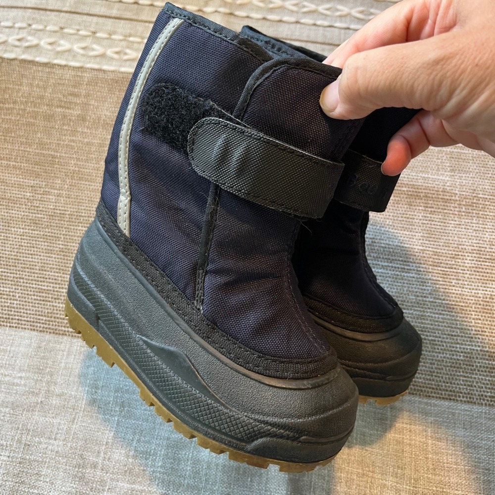 LL Bean Toddler Snow Boots Navy Blue Black Insulated Winter 244950 Size 7